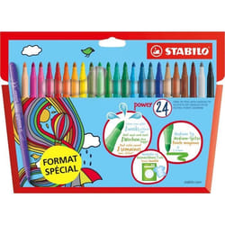 STABILO Etui carton de 24 feutres de coloriage Format spécial - Coloris éclatant