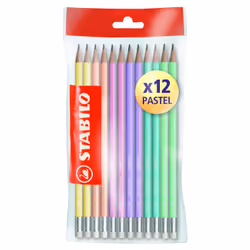 STABILO Swano pastel, HB, Multicolore, Hexagonal, 2,5 mm, 12 pièce(s)