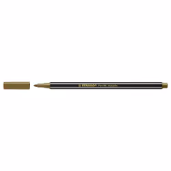 STABILO Pen 68 metallic, Moyen, 1 couleurs, Or, Pointe ogive, 1,4 mm, Noir, Or