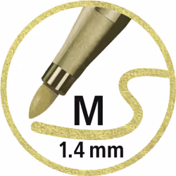 STABILO Pen 68 metallic stylo-feutre Moyen Or 1 pièce(s) - Vue supplémentaire 8