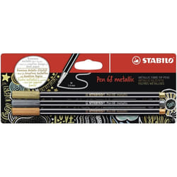STABILO B-53046-10 stylo-feutre Cuivre, Or, Argent 3 pièce(s)