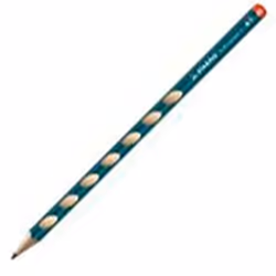 STABILO Crayon graphite - EASYgraph S - Lot de 12 crayons ergonomiques fins HB (bleu ardoise) - Droitier - 326-HB