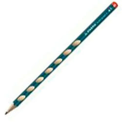 STABILO Crayon graphite - EASYgraph S - Lot de 12 crayons ergonomiques fins HB (bleu ardoise) - Droitier - 326-HB