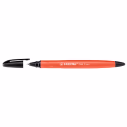 STABILO Gel Exxx, Stylos à encre gel avec bouchon, Rouge, Noir, Rouge, Moyen, Rond, 0,5 mm