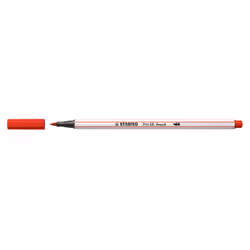STABILO Pen 68 brush, Moyen, 1 couleurs, Rouge, Pointe du marqueur, Fibre, Rouge, Blanc