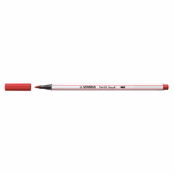 STABILO Pen 68 brush, Moyen, 1 couleurs, Rouge, Pointe du marqueur, Fibre, Rouge, Blanc