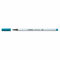 STABILO Pen 68 brush, Moyen, 1 couleurs, Bleu, Turquoise, Pointe du marqueur, Fibre, Bleu, Turquoise