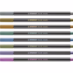 STABILO Pen 68 metallic stylo-feutre Moyen Multicolore 8 pièce(s)