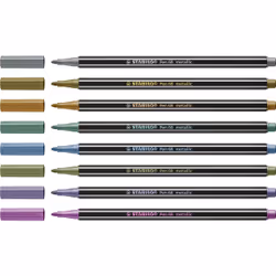 STABILO Pen 68 metallic stylo-feutre Moyen Multicolore 8 pièce(s)