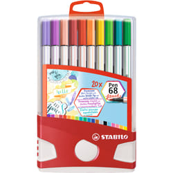 STABILO Pen 68 Brush stylo-feutre Bold 20 pièce(s)