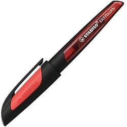 Stylo-plume ergonomique - STABILO - EASYbuddy - Noir/corail - Conçu pour enfants - Prise en main confortable