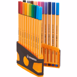 STABILO 8820-031-05, 20 couleurs, Multicolore, Pointe ogive, Métal, 0,4 mm, Multicolore