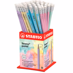 STABILO Swano Pastel, HB, Abricot, Bleu, Vert, Rose, Violet, Jaune, Hexagonal, 90 mm, 200 mm, 90 mm