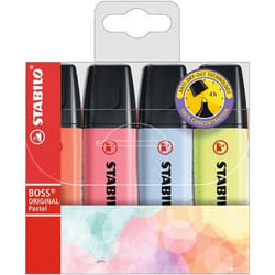 STABILO Boss Original Pastel marqueur 4 pièce(s) Pointe biseautée Multicolore