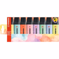 STABILO Boss Original Pastel, 8 pièce(s), Multicolore, Pointe biseautée, Multicolore, Plastique, Rectangle