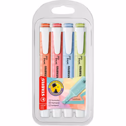 STABILO 275/4-08-1, 4 pièce(s), Couleurs assorties, Pointe biseautée, Multicolore, Rectangle, 1 mm