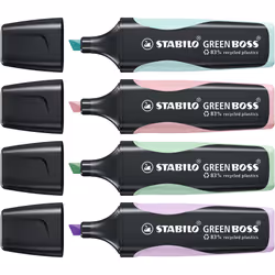 STABILO GREEN BOSS marqueur 4 pièce(s) Pointe biseautée Vert, Menthe, Rose, Violet