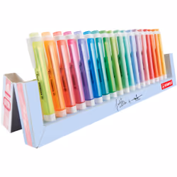 STABILO swing cool Deskset marqueur indélébile Bleu, Vert, Orange, Pastel, Rose, Rouge, Jaune 18 pièce(s)