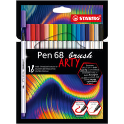 STABILO Pen 68 brush ARTY stylo-feutre Couleurs assorties 18 pièce(s)