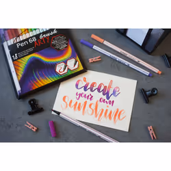 STABILO Pen 68 brush ARTY stylo-feutre Couleurs assorties 18 pièce(s) - Vue supplémentaire 4