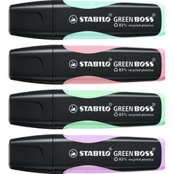 STABILO GREEN BOSS Pastel marqueur 15 pièce(s) Pointe biseautée Lilas, Menthe, Rose, Turquoise