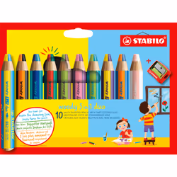 STABILO woody 3 in 1 duo, Multicolore, 10 pièce(s)