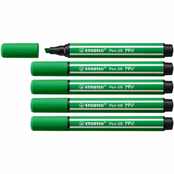 STABILO Pen 68 MAX, 1 couleurs, Vert, 5 mm, 1 mm, Vert, Rond