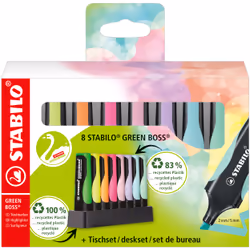 STABILO GREEN BOSS, 8 pièce(s), Multicolore, Pointe ronde, Multicolore, Plastique, 2 mm