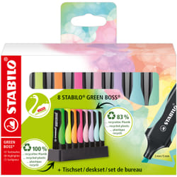 STABILO GREEN BOSS marqueur 8 pièce(s) Pointe ronde Multicolore