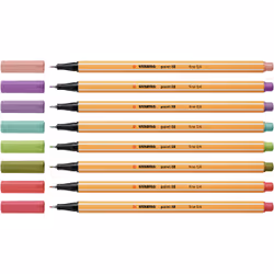 STABILO point 88 stylo fin Multicolore 8 pièce(s)