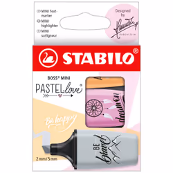 STABILO BOSS MINI Pastellove Edition 2.0, 3 pièce(s), Fuchsia, Gris, Orange, 3 an(s), Multicolore, 2 mm, 5 mm
