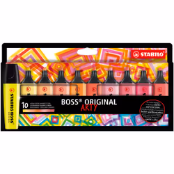 STABILO BOSS ORIGINAL, 10 pièce(s), Multicolore, Pointe biseautée, Multicolore, 70/24, 70/144, 70/125, 70/126, 70/54, 70/140, ...