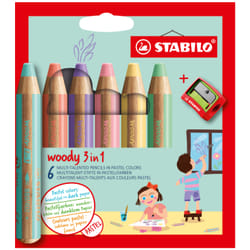 STABILO woody 3 in 1 Couleurs assorties 6 pièce(s)
