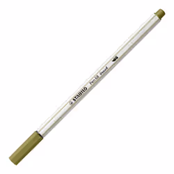 STABILO Pen 68 brush, 1 couleurs, Vert, Pointe du marqueur, Fibre, Vert, Blanc, Hexagonal
