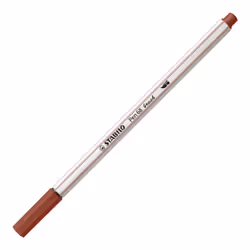 STABILO Pen 68 brush, 1 couleurs, Marron, Pointe du marqueur, Fibre, Marron, Blanc, Hexagonal