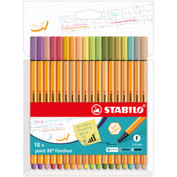 STABILO Point 88 stylo fin Couleurs assorties 18 pièce(s)