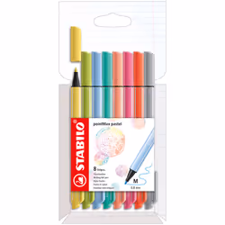 STABILO pointMax, Multicolore, Moyen, Multicolore, Rond, Encre à base d'eau, Feutre de nylon