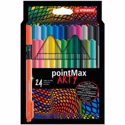 STABILO pointMax, Couleurs assorties, Moyen, Couleurs assorties, Rond, Encre à base d'eau, Feutre de nylon