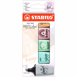 STABILO BOSS MINI, 5 pièce(s), Pointe biseautée, Multicolore, Plastique, 2 mm, 5 mm
