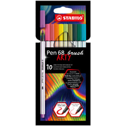 STABILO Pen 68 brush ARTY stylo-feutre Couleurs assorties 10 pièce(s)