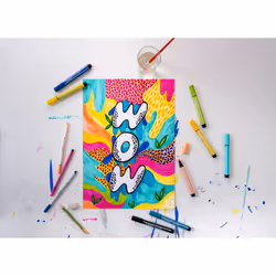 STABILO Pen 68 MAX stylo-feutre Noir, Bleu, Rouge 4 pièce(s) - Vue supplémentaire 5