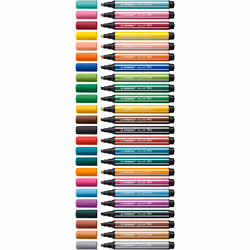STABILO Pen 68 MAX stylo-feutre Beige, Noir, Bleu, Marron, Vert, Bleu clair, Vert clair, Orange, Rose, Violet, Rouge, Violet, Jaune 12 pièce(s)