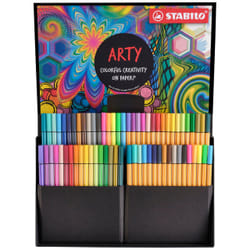 STABILO ARTY Creative Set stylo-feutre Moyen Bleu, Blush, Carmin, Vert, Gris, Kaki, Lilas, Citron vert, Ocre, Orange, Violet, Turquoise, Violet, Jaune