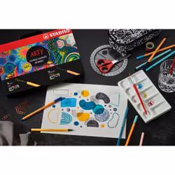 STABILO ARTY Creative Set stylo-feutre Moyen Bleu, Blush, Carmin, Vert, Gris, Kaki, Lilas, Citron vert, Ocre, Orange, Violet, Turquoise, Violet, Jaune - Vue supplémentaire 6