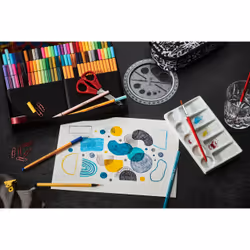 STABILO ARTY Creative Set stylo-feutre Moyen Bleu, Blush, Carmin, Vert, Gris, Kaki, Lilas, Citron vert, Ocre, Orange, Violet, Turquoise, Violet, Jaune - Vue supplémentaire 7