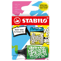 STABILO BOSS MINI by Snooze One marqueur 3 pièce(s) Pointe biseautée Bleu, Vert, Jaune