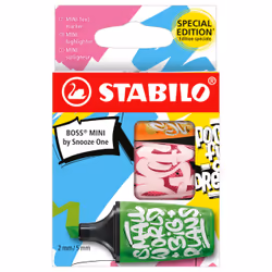 STABILO BOSS MINI by Snooze One, 3 pièce(s), Vert, Orange, Rose, 3 an(s), Multicolore, 2 mm, 5 mm