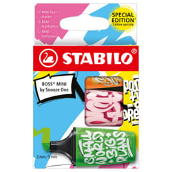 STABILO BOSS MINI by Snooze One marqueur 3 pièce(s) Vert, Orange, Rose