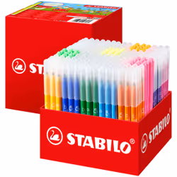STABILO Trio A–Z, Fin, 240 couleurs, Abricot (couleur), Bleu, Carmin, Gris foncé, Vert, Gris, Ocre, Orange, Violet, Jaune, Po ...