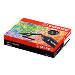 STABILO BOSS ORIGINAL marqueur 10 pièce(s) Pointe biseautée Noir - Vue supplémentaire 4